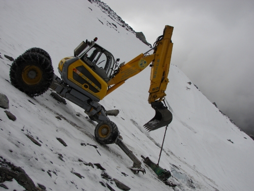 Travaux sur zones glacières